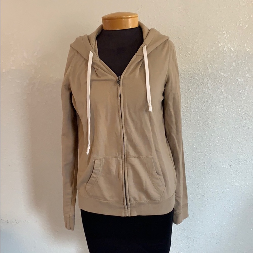 Tan large American Eagle hoodie.